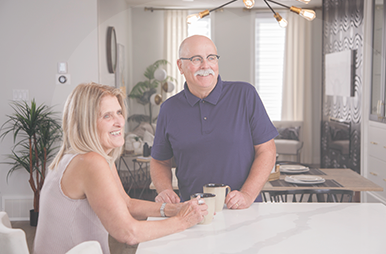 Couple in kitchen